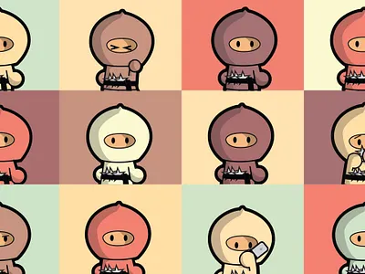 LG popart ninja bunch design illustration little gamers ninja sweden