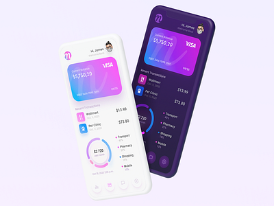 MoneyGram. Mobile app analytic banking banking app chart creditcard dark mode dropshadow finance gradient lightmode mobile mobile ui mockup money money app online bank price statistic transaction visa