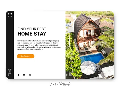 Home Stay design landingpage typography ui ux web