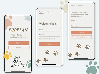Pupplan Concept animal branding design drawing illustration logo pet puppy ui ux vector