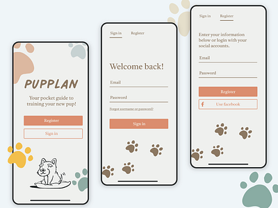 Pupplan Concept animal branding design drawing illustration logo pet puppy ui ux vector