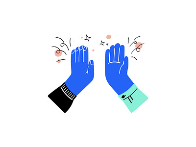 Give Me Five design hand hand drawn illustration minimal