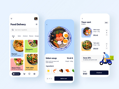 Food delivery delivery design food delivery illustration minimal ui ux