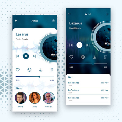 music player figma mobile app design ui design ux design