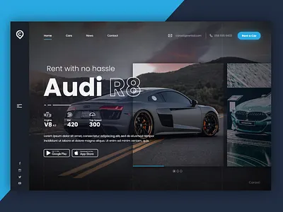 Carasti - Car Rental Website branding car car rental car rental app car rental website car website illustration rental website typography ui ui design uidesign ux website