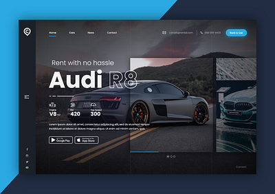 Carasti - Car Rental Website branding car car rental car rental app car rental website car website illustration rental website typography ui ui design uidesign ux website