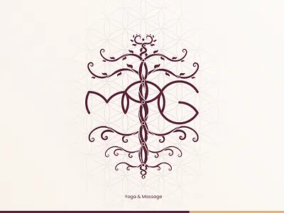 MAG | Logo design for a Masseur & Yoga Trainer branding chakras consciousness design esoteric evolving flat logo logo variations logodesign massage organic personal brand sacred geometry spiritual yoga