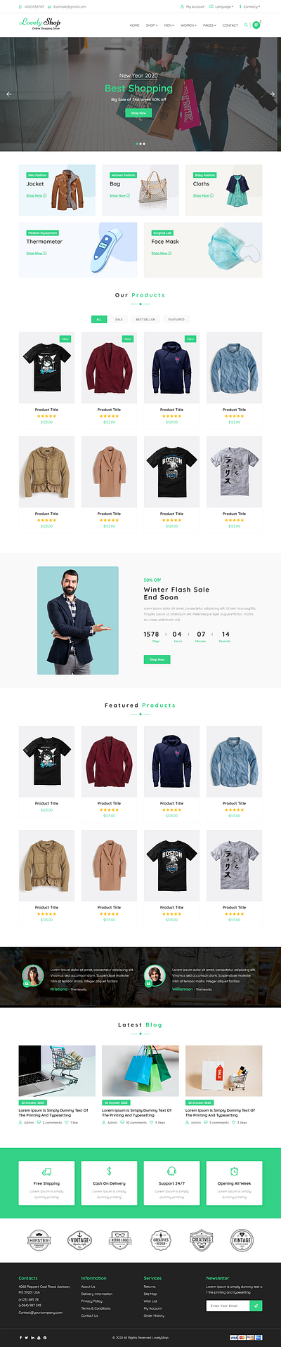 LovelyShop - eCommerce Bootstrap HTML Website Template ecommerce