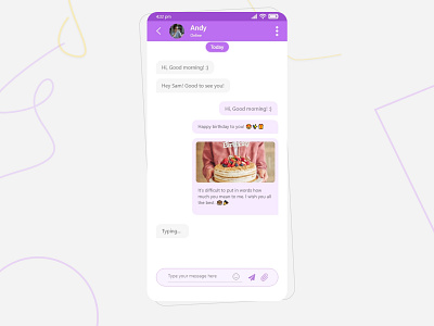 Chat Screen ui design adobexd android app design apple dailyui design design trend designer illustration ios neumorphism today ui uidesign uiux