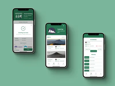 Muncak Apps - Page 3 2d booking app branding design hiking illustration logo mobile app mobile ui ticket booking uidesign uiux