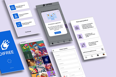 DIFREE app design free ilustrations ui ui ux ui design uidesign uiux ux ux ui ux design uxdesign uxui