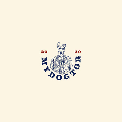 Logo concept of MYDOGTOR animal design dog drawing hand drawn icon illustration logo pet vector vintage