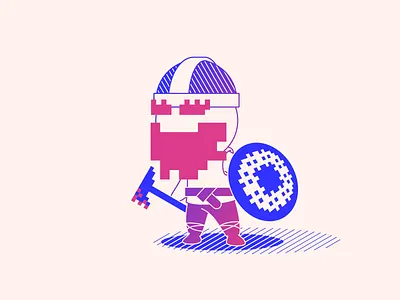 random100 pixel viking character design experiments geometric gradients graphic illustration inspiration minimal minimalist pixel random vector vector art viking