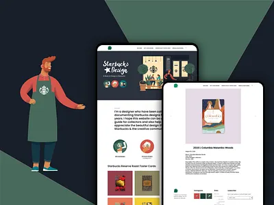 Starbucks Design Gallery art clean coffee collection gift cards hobby minimal starbucks ui website