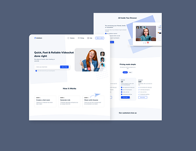 Video Chat Landing Page design ui design ux ux design webdesign website design