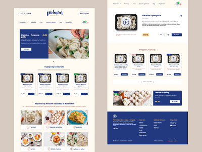 Pielmien.pl cart ecommerce figma food online shop pelmeni pielmien pierogi product page shopping ui ux web design woocommerce wordpress