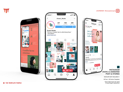 Animated Instagram Post & Stories animation brand brand design brand identity branding carousel design feed graphic instagram instagram post instagram stories instagram template logo logo design logo designer logotype post story video