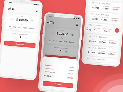 Tip Calculator App app calculator design mobile app tip ui ux