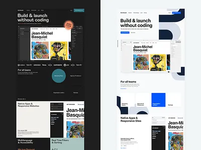 A or B?| blue bondlayer card compare desktop eina features grid hero look and feel mabry product significa