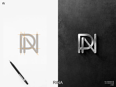 RINA LOGO app branding design icon illustration logo typography ui ux vector