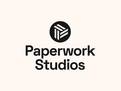 Paperwork Studios - Badge Logo Design abstract logo badge design badge logo brand identity branding letter logo letter p letter p logo logo logo design logo designer logo lockup startup logo tech logo