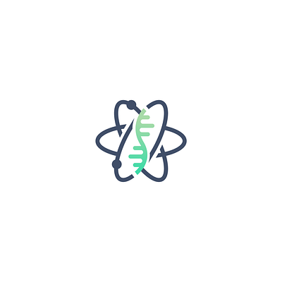 dna and atom design dna graphicdesign icon logo minimal science vector