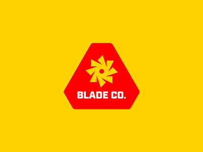 Blade Co. Branding Logo badge blade brand branding construction digital icon identity industrial logo logomark mark media patch retro rotation saw sharp symbol typography