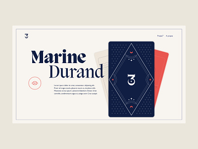 Marine Durand portfolio - Homepage animation art direction card clean design homepage layout minimal motion portfolio portfolio design tarot tarot card typography ui ux webdesign website