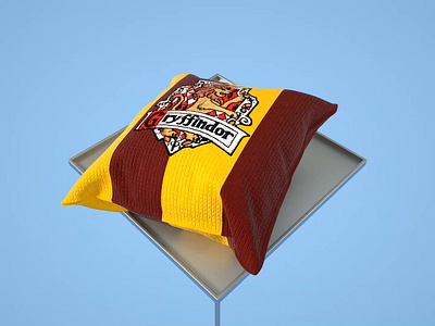 Harry Potter - Gryffindor pillow 3d animation blow c4d cycle gryffindor harrypotter loop looping machine metal octane pillow