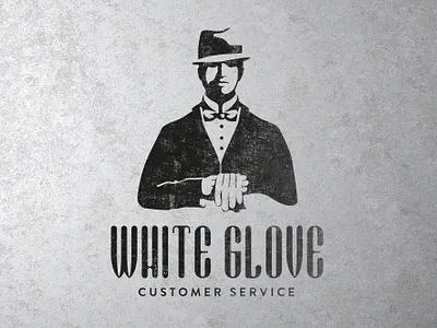 Logo design brand brandidentity branding customerservice gentleman glove graphicdesign hand illustrator logo logodesign logoinspiration logomark logotype marketing print suit vectorart whiteglove