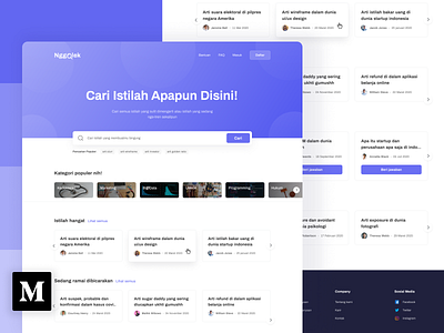 Nggolek - UI/UX Case Study in Medium case study clean gradient homepage ui design ux design website website design