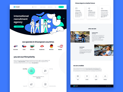 Web design - Recruitment agency branding design illustration recruitment recruitment agency ux ux design website design