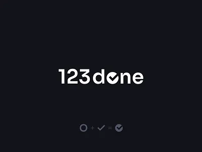 123done | Logotype & symbol 123done branding brandmark check dark done figma identity logo logo design logo mark symbol logotype mark minimalism symbol typogaphy typography