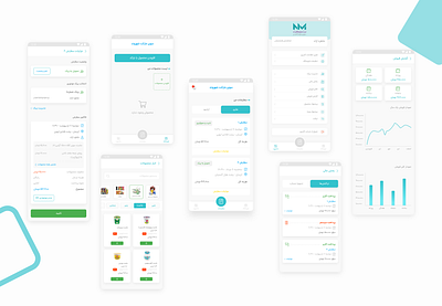 Netmarket vendor application app design flat ui ux