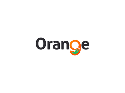 Orange logo concept brand branding design graphic illustration logo typography ui ux vector