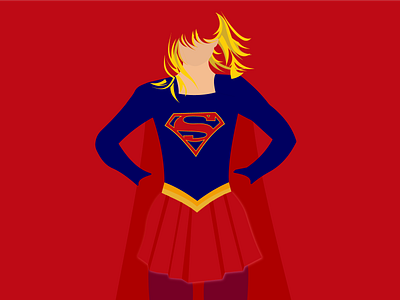 Supergirl Illustration branding clean design icon icons identity illustration illustrator meh minimal supergirl surreal ui vector web wip