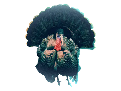 Gangster Turkey design illustration thanksgiving
