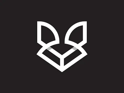 Fox fox geometry lineart logo mark minimal