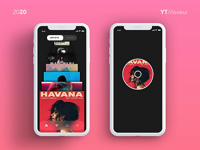 Music app - UI/UX Inspirations, Auto Animate app interaction interaction design interactiondesign interactions interactive prototype music app music player app music player ui ui ux