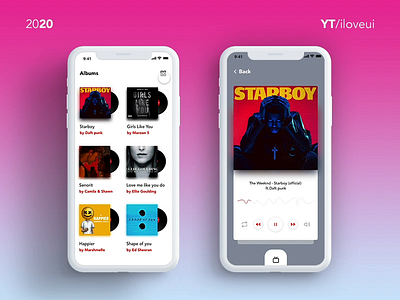 Music player interactive prototype using #adobexd adobe xd album artwork design app interaction interaction design interactive prototype interactive video music app music player ui prototype animation ui ux