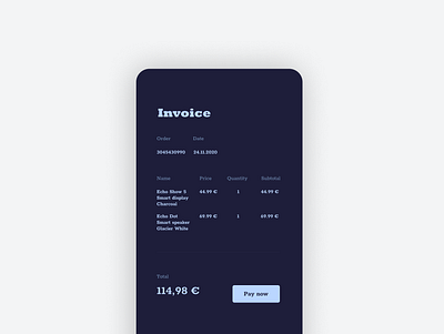 Daily UI #46 - Invoice