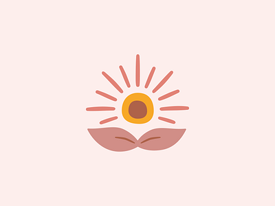 Sunshine logo blossom branding flower logo nature spring sun sunflower sunshine