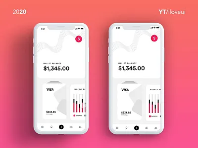Wallet Mobile App UI/UX inspiration - #Adobe xd animation app cards interaction interactive prototype interface page ui ux wallet app wallet ui
