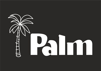 Palm design font font design font family fonts graphic design illustrator logo logo design logodesign logomark logos logotype palm tree palm trees typefont vector wordmark