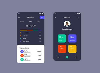 My wallet management app design design mobile design ui ui design uidesign wallet app wallet ui walletapp