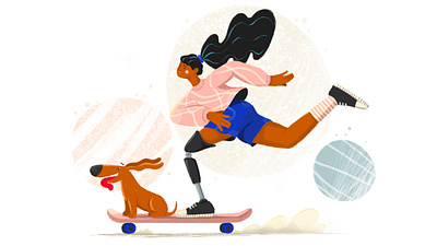 NO LIMITS | 6HEXCODES CHALLENGE 2d 6hexcodes animation challenge character design dog girl illustration skater sketch vector video