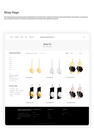 Shop Page - Italian Jewelry Designer Project ui ui ux ui design uidesign uiux web web design webdesign website website builder website concept website design websites