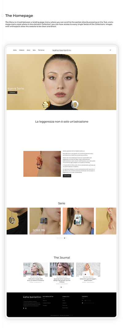 Homepage - Italian Jewelry Designer Project ui ui ux ui design uidesign uiux website website builder website concept website design websites