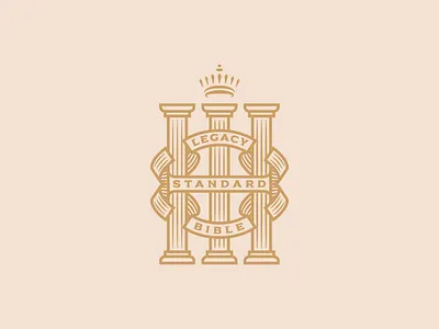Legacy Standard Bible badge bible branding graphic design icon illustration illustrator line art logo peter voth design vector