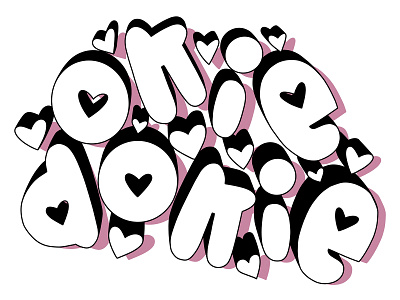 Okie Dokie camiah hand drawn hand drawn heart illustration lettering